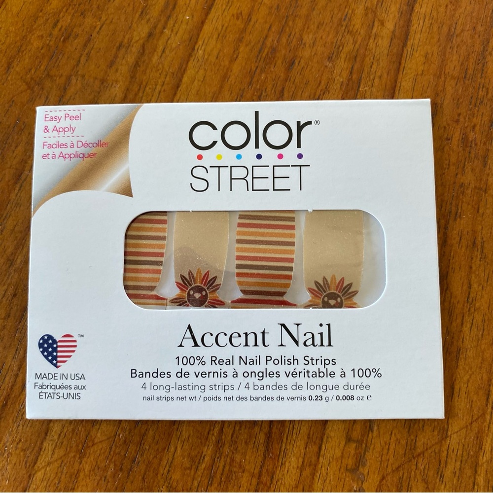 Color Street Accent Nail Polish Strips NWT “Turkey Trot”